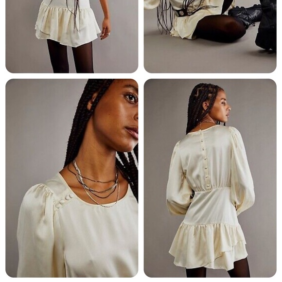 Teyana loveshackfancy white silk mini - Picture 2 of 8